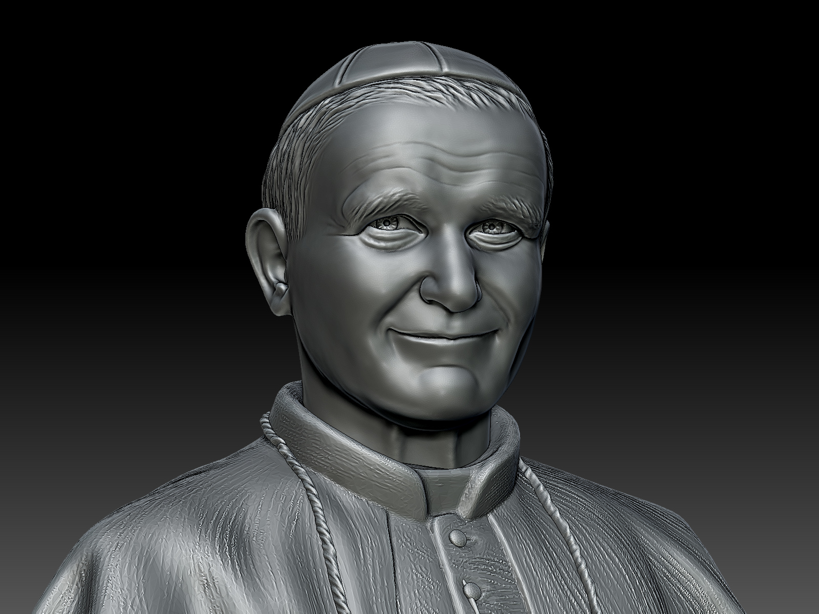 3D Statue of Saint John Paul II the Great